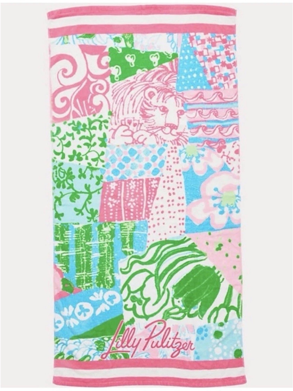 Lilly Pulitzer Multi crazy quilt beach towel